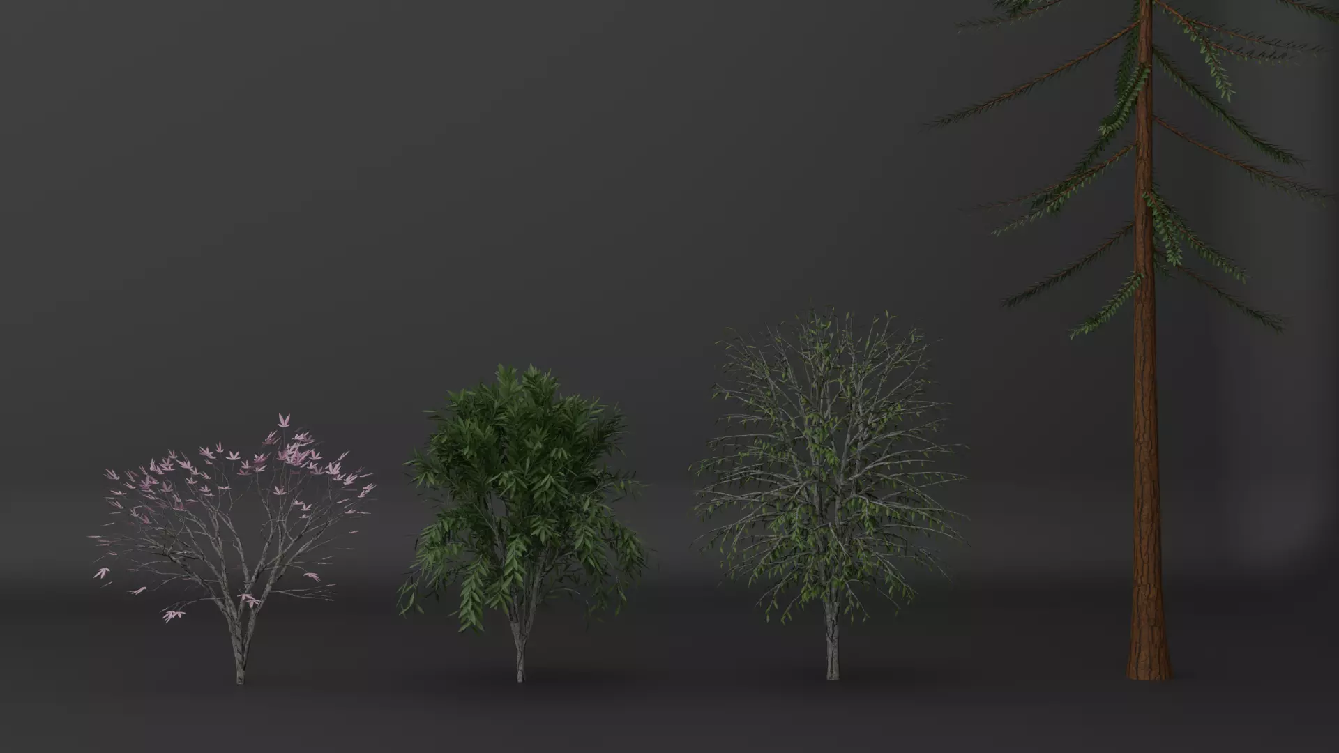 PBR tree asset pack  3D model_0