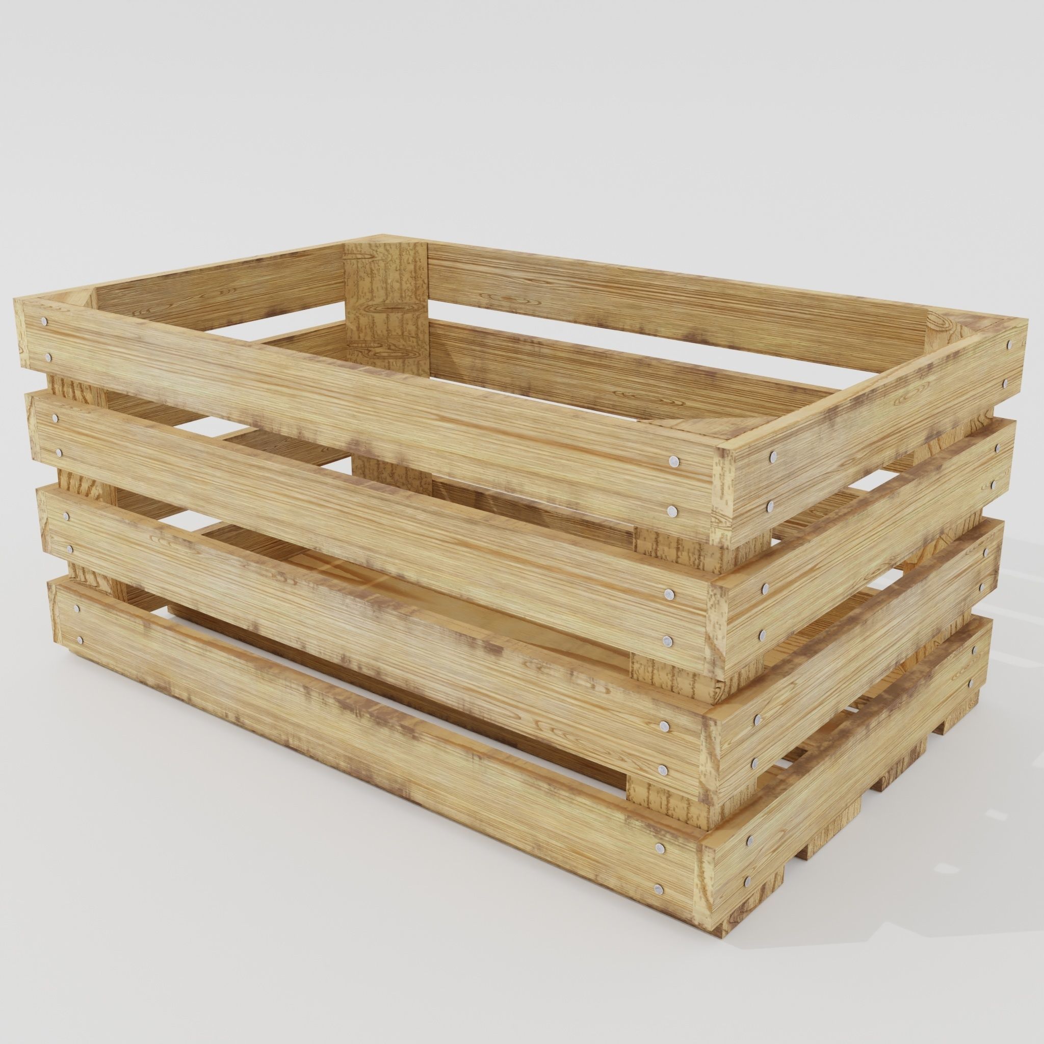 Wooden crate 03 3D model_2