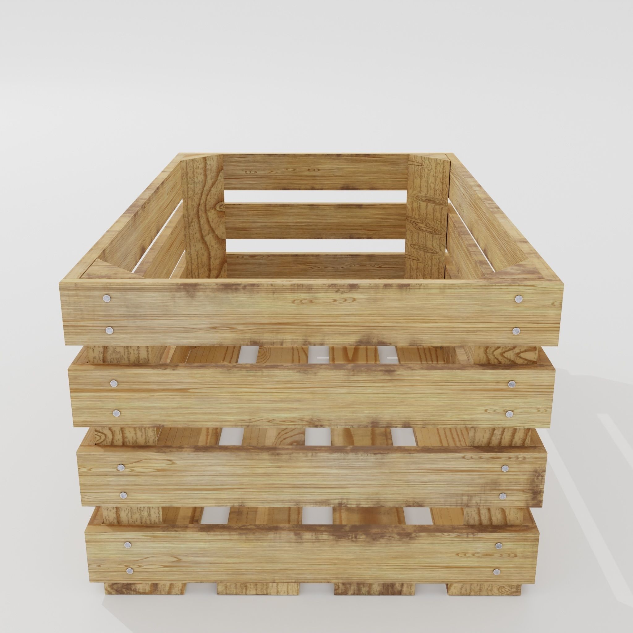 Wooden crate 03 3D model_3
