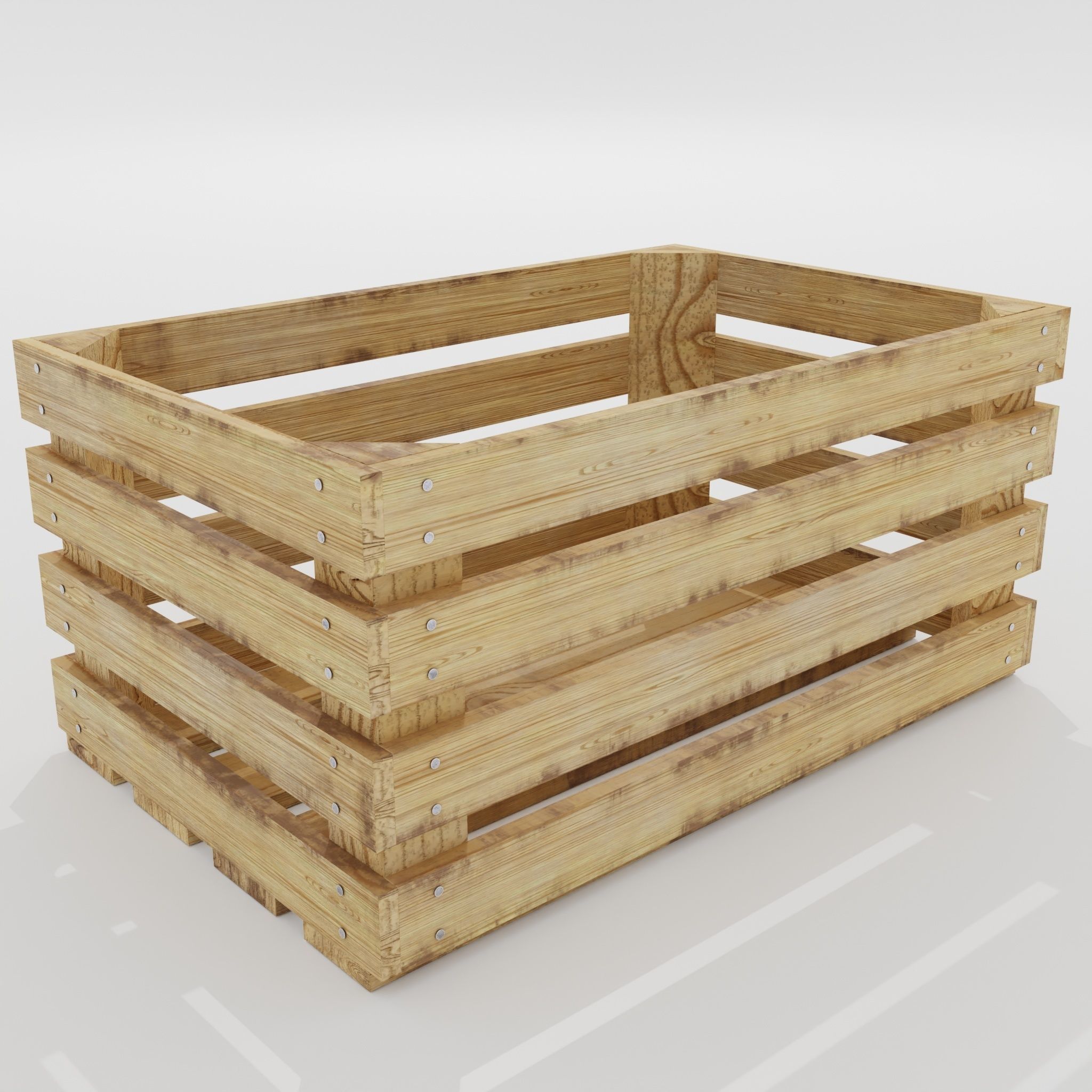 Wooden crate 03 3D model_4