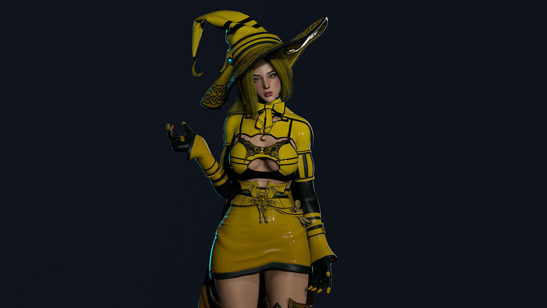 Witch  Low-poly 3D model_8