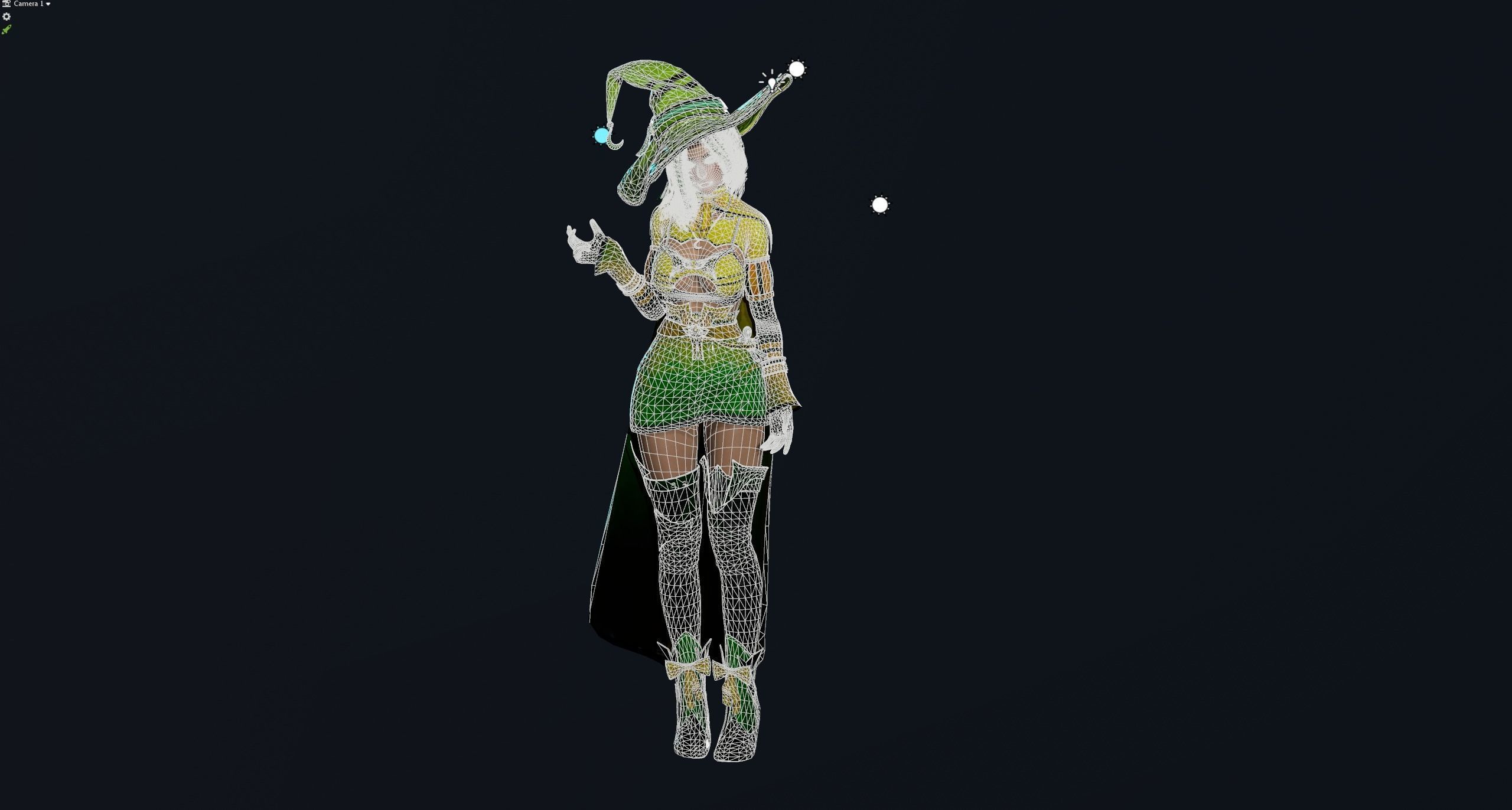 Witch  Low-poly 3D model_12