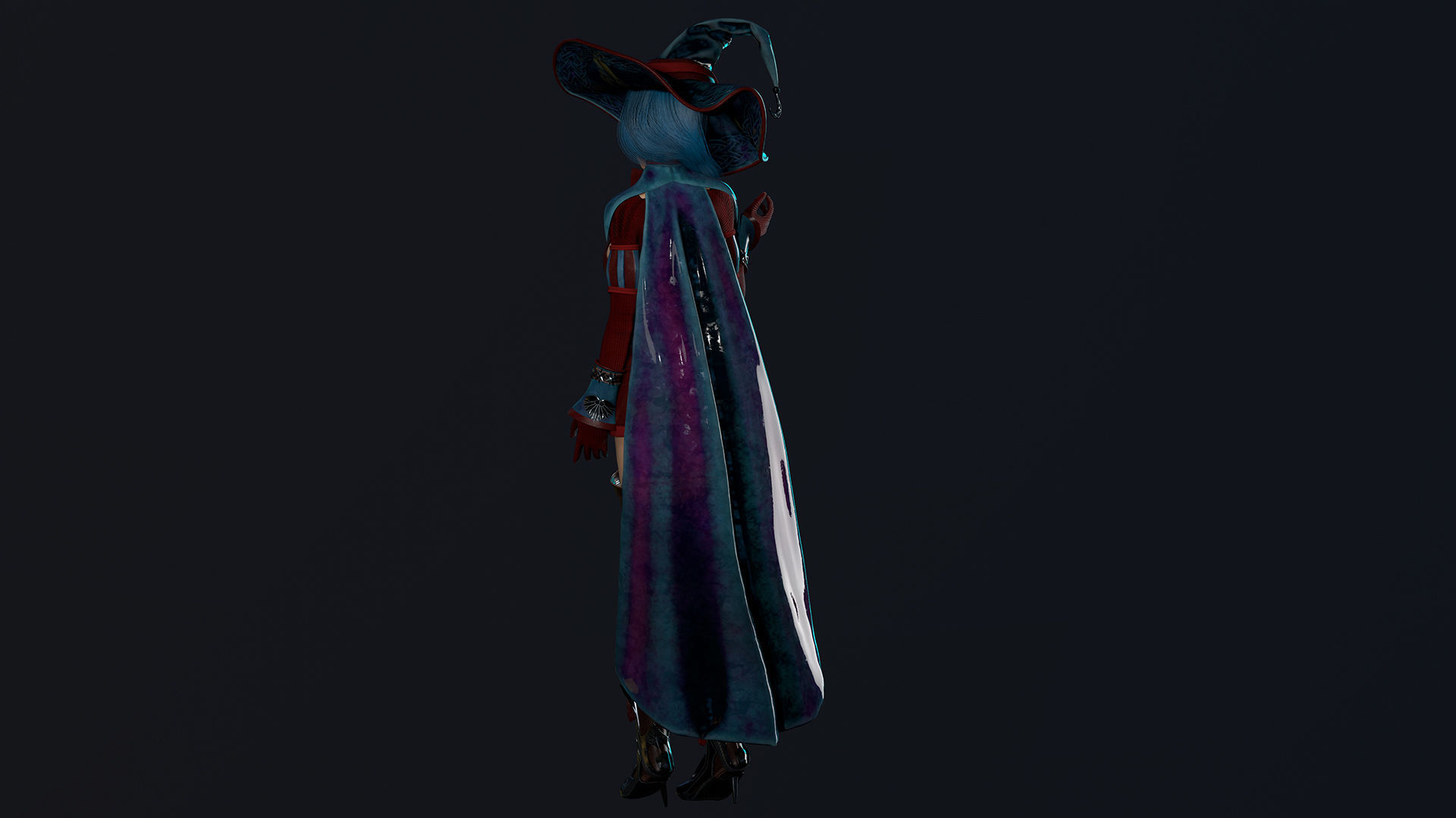 Witch  Low-poly 3D model_19