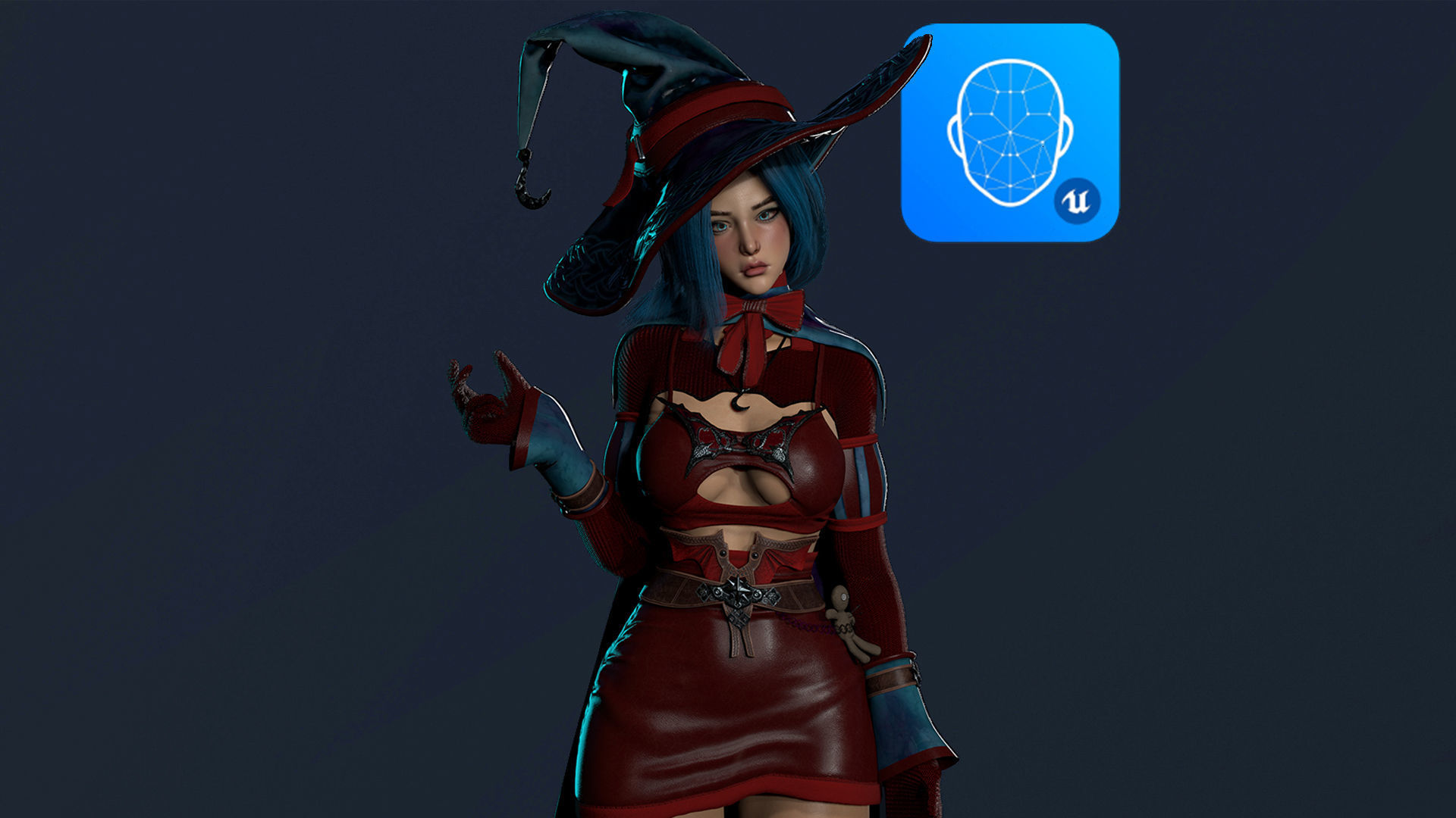 Witch  Low-poly 3D model_2
