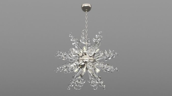Solaire Murano chandelier 3D model