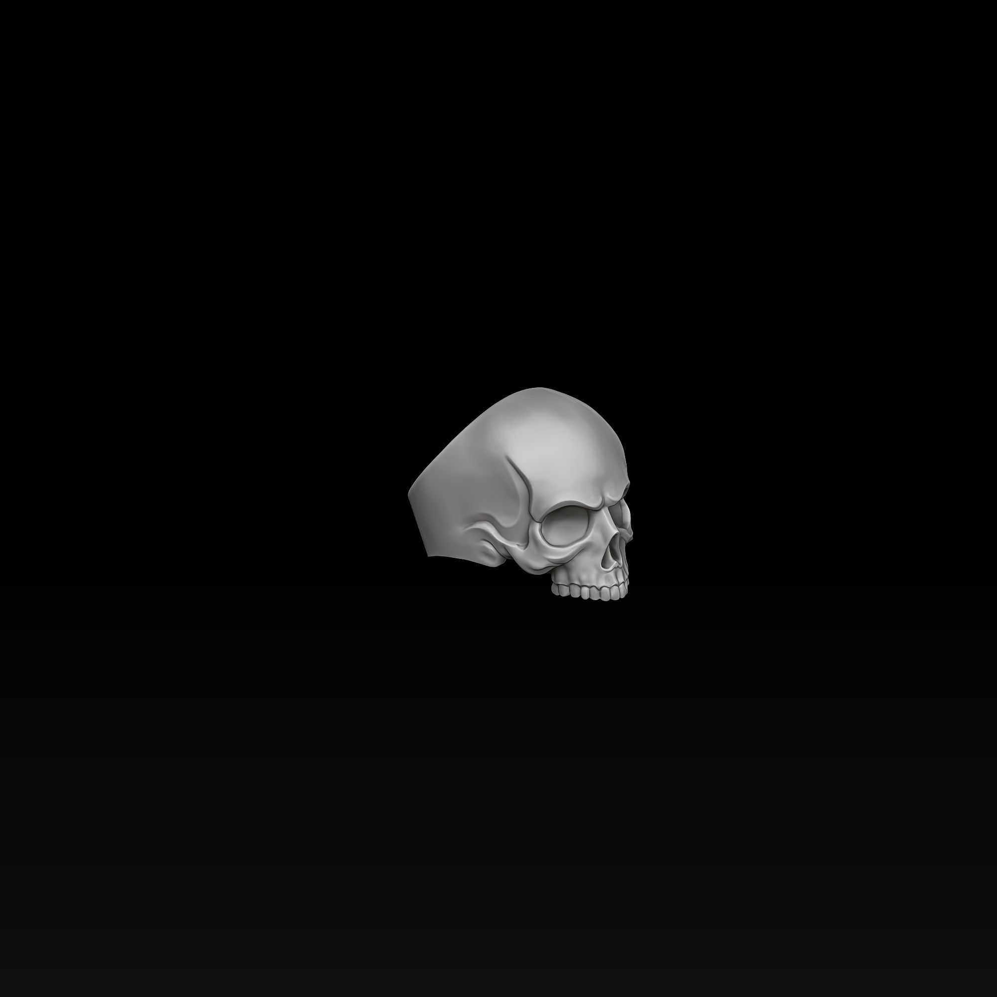 Skull Ring 3D print model_2