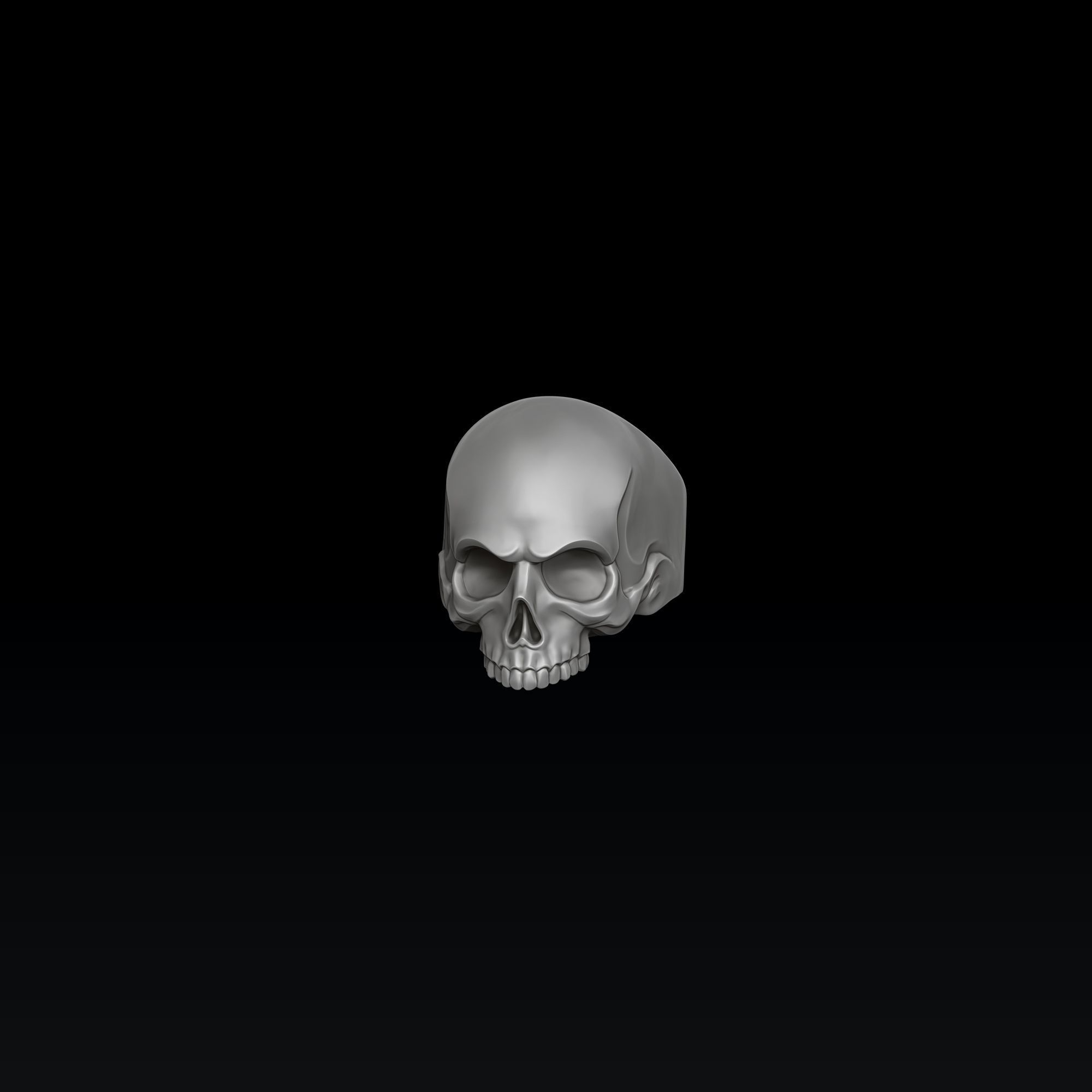 Skull Ring 3D print model_5