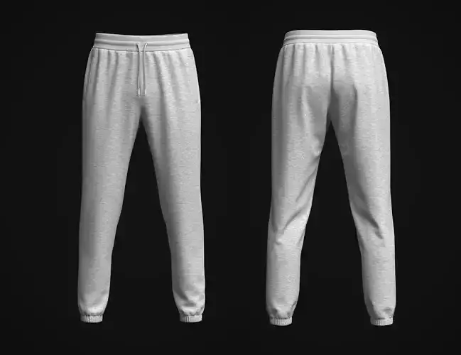 Knit Ribbed Jogger 3D model
