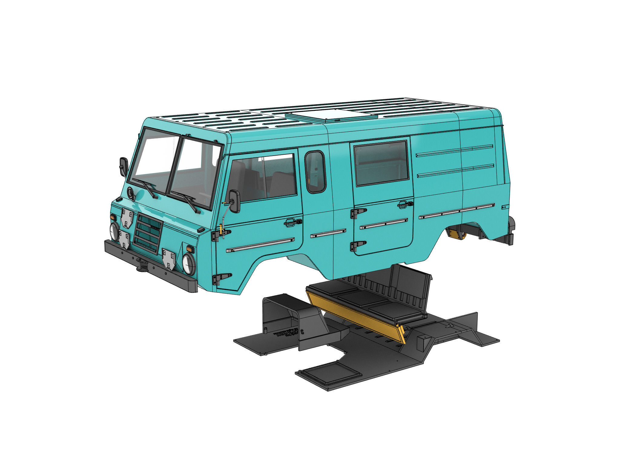 VOLVO C304 4x4 MILITARY TRUCK Felt-valp 3D PRINT MODEL FOR RC  3D print model_4