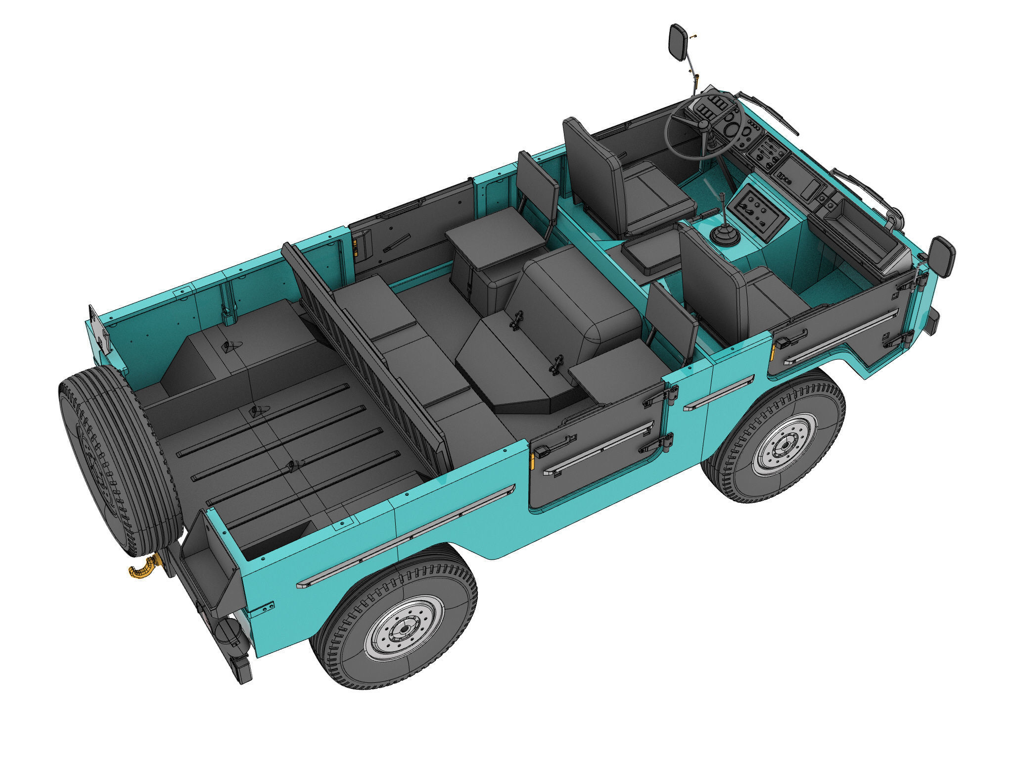 VOLVO C304 4x4 MILITARY TRUCK Felt-valp 3D PRINT MODEL FOR RC  3D print model_6