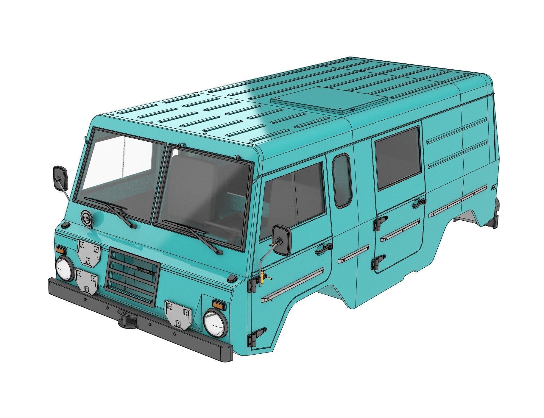 VOLVO C304 4x4 MILITARY TRUCK Felt-valp 3D PRINT MODEL FOR RC  3D print model_5