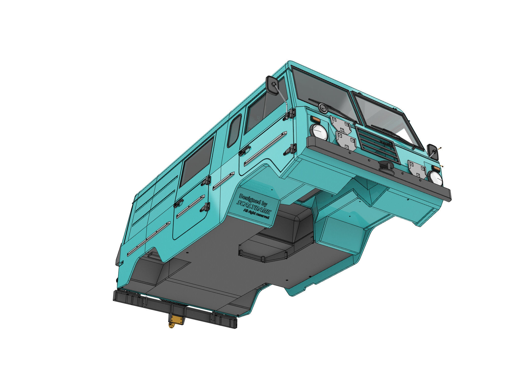 VOLVO C304 4x4 MILITARY TRUCK Felt-valp 3D PRINT MODEL FOR RC  3D print model_3