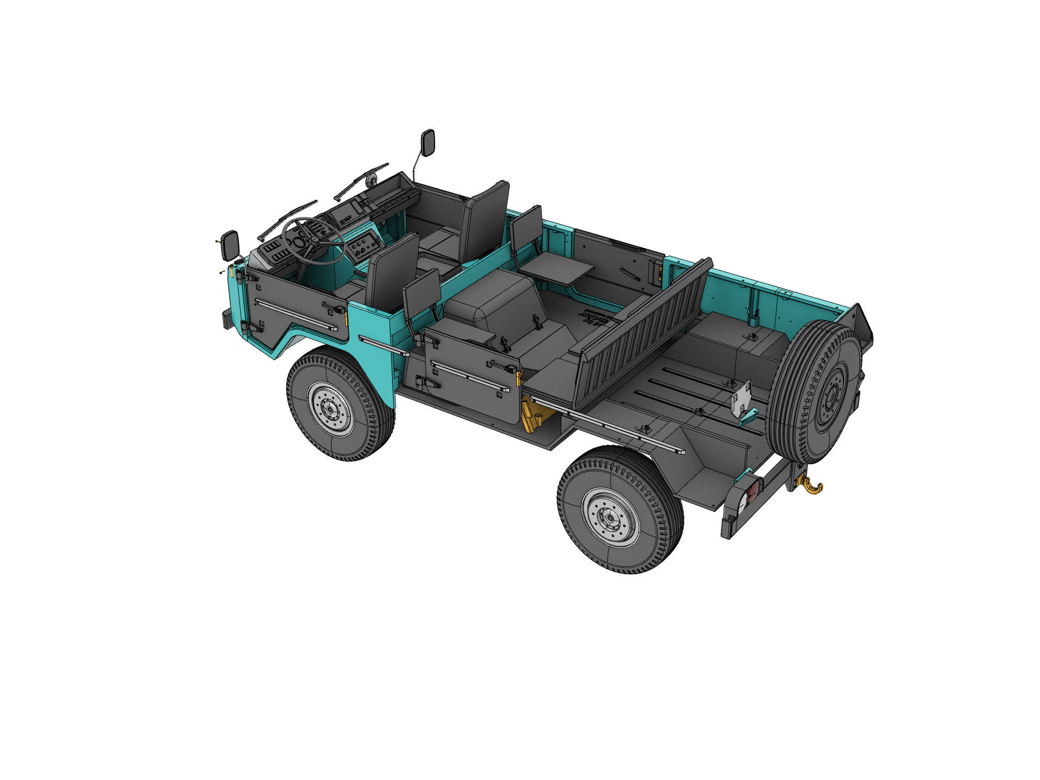 VOLVO C304 4x4 MILITARY TRUCK Felt-valp 3D PRINT MODEL FOR RC  3D print model_7