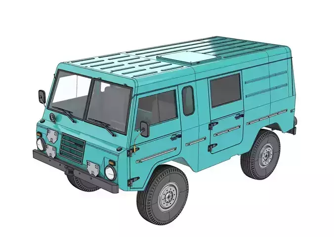 VOLVO C304 4x4 MILITARY TRUCK Felt-valp 3D PRINT MODEL FOR RC 