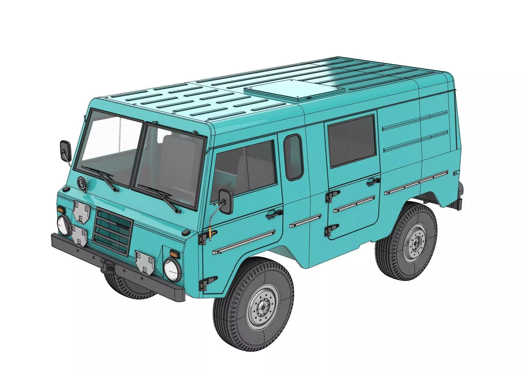 VOLVO C304 4x4 MILITARY TRUCK Felt-valp 3D PRINT MODEL FOR RC  3D print model_0