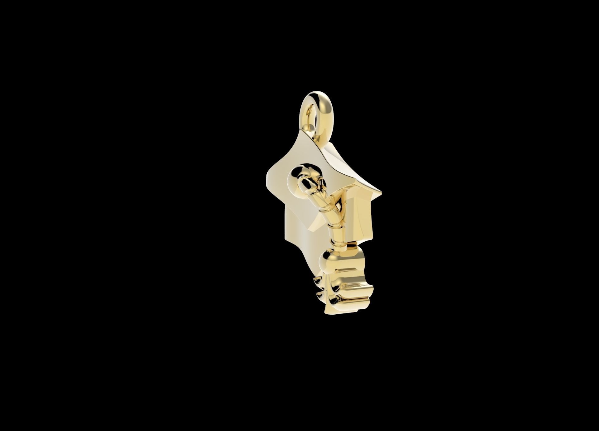 Graduation Charm ready to print 3D print model_3