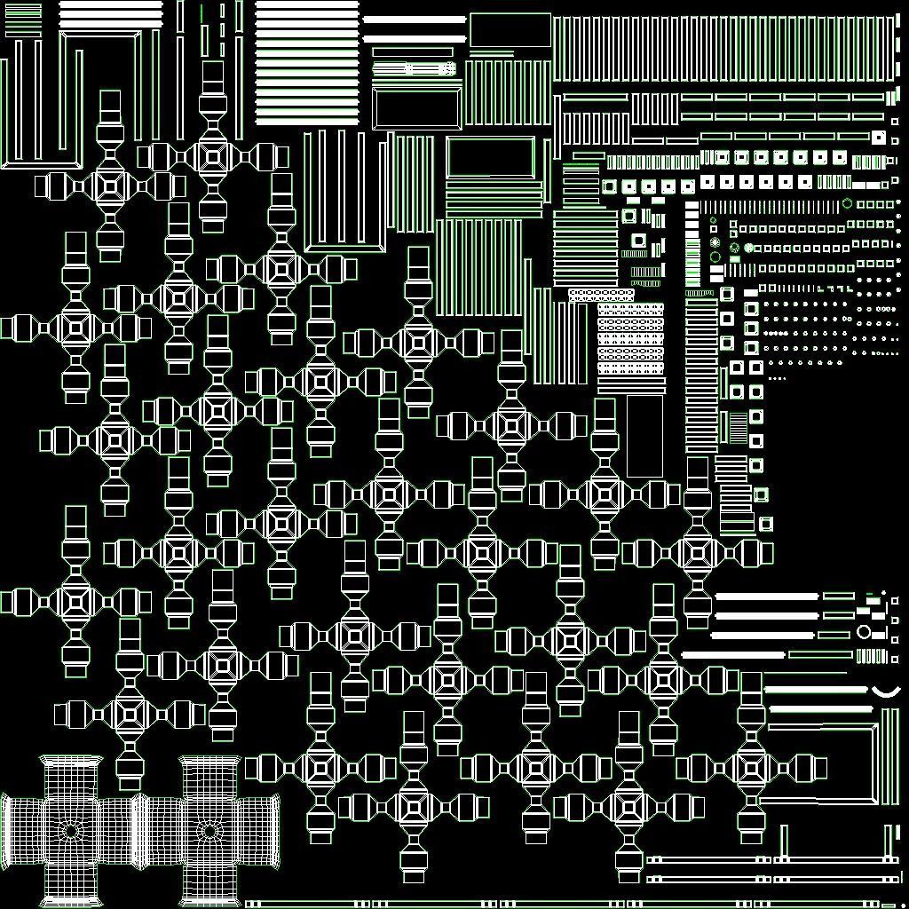 Gazebo with summer kitchen and multi-level roof 3D model_20