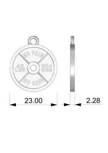 Gym Plate Pendant 