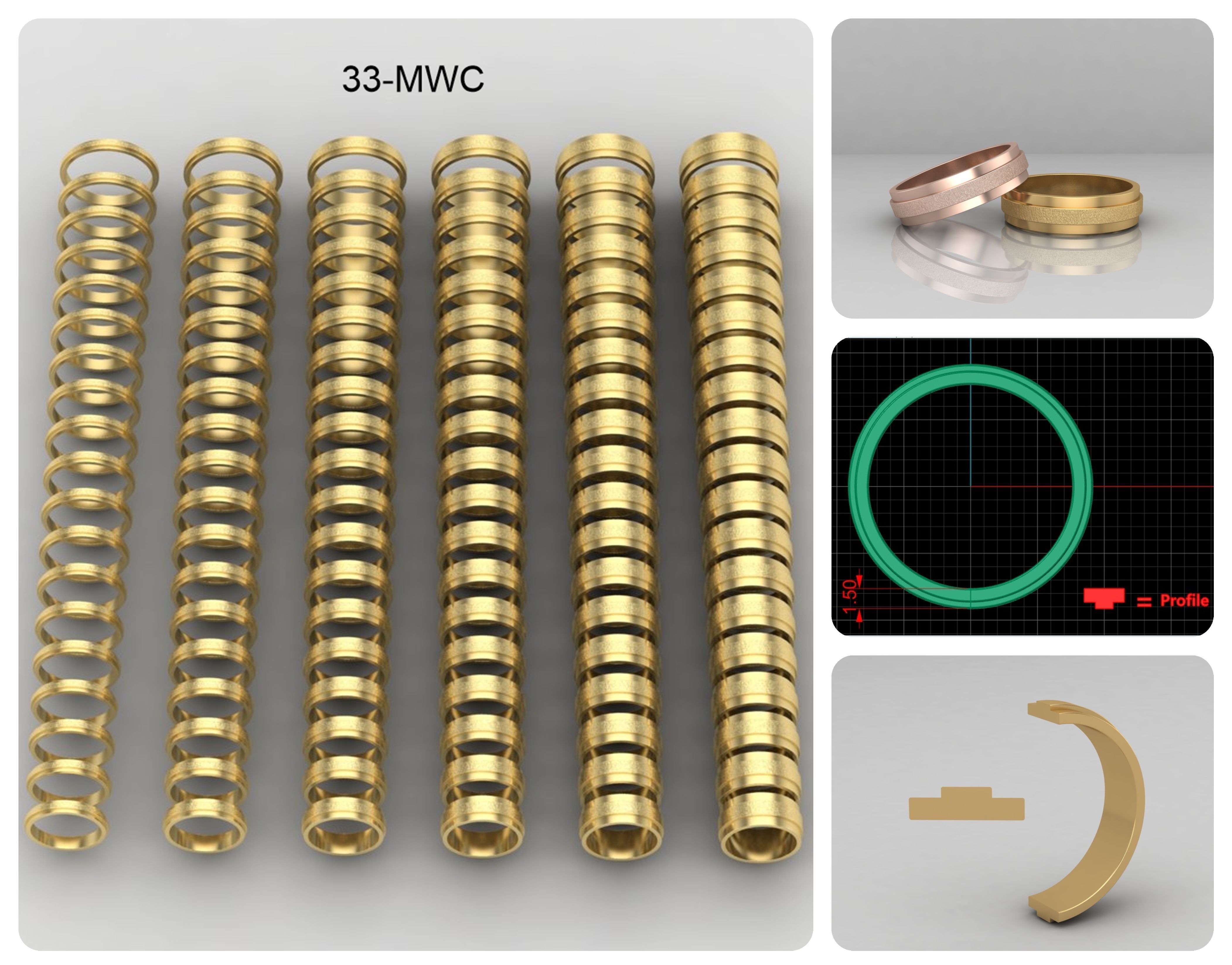 simple ring all sizes and width collection _10