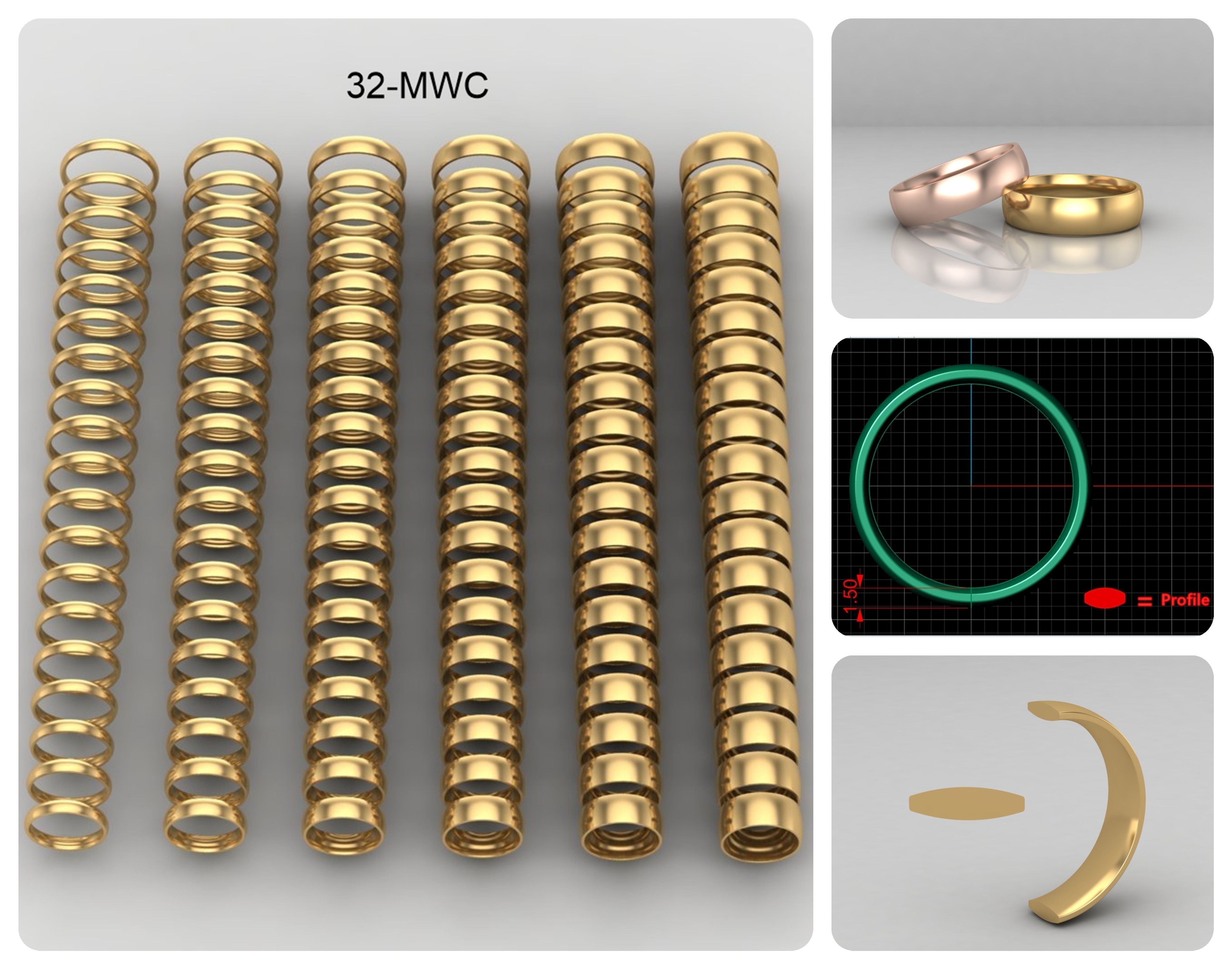 simple ring all sizes and width collection _8