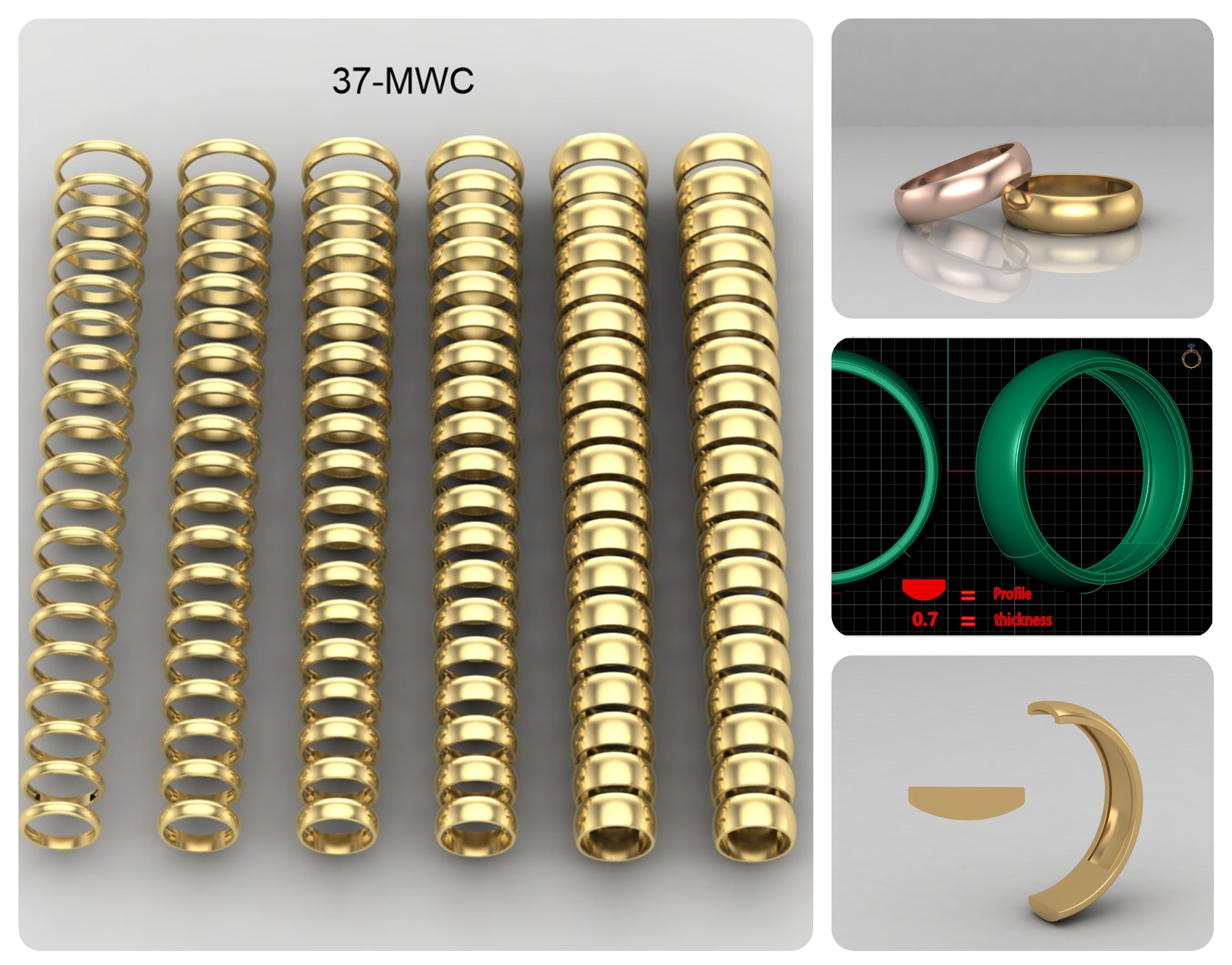 simple ring all sizes and width collection _9