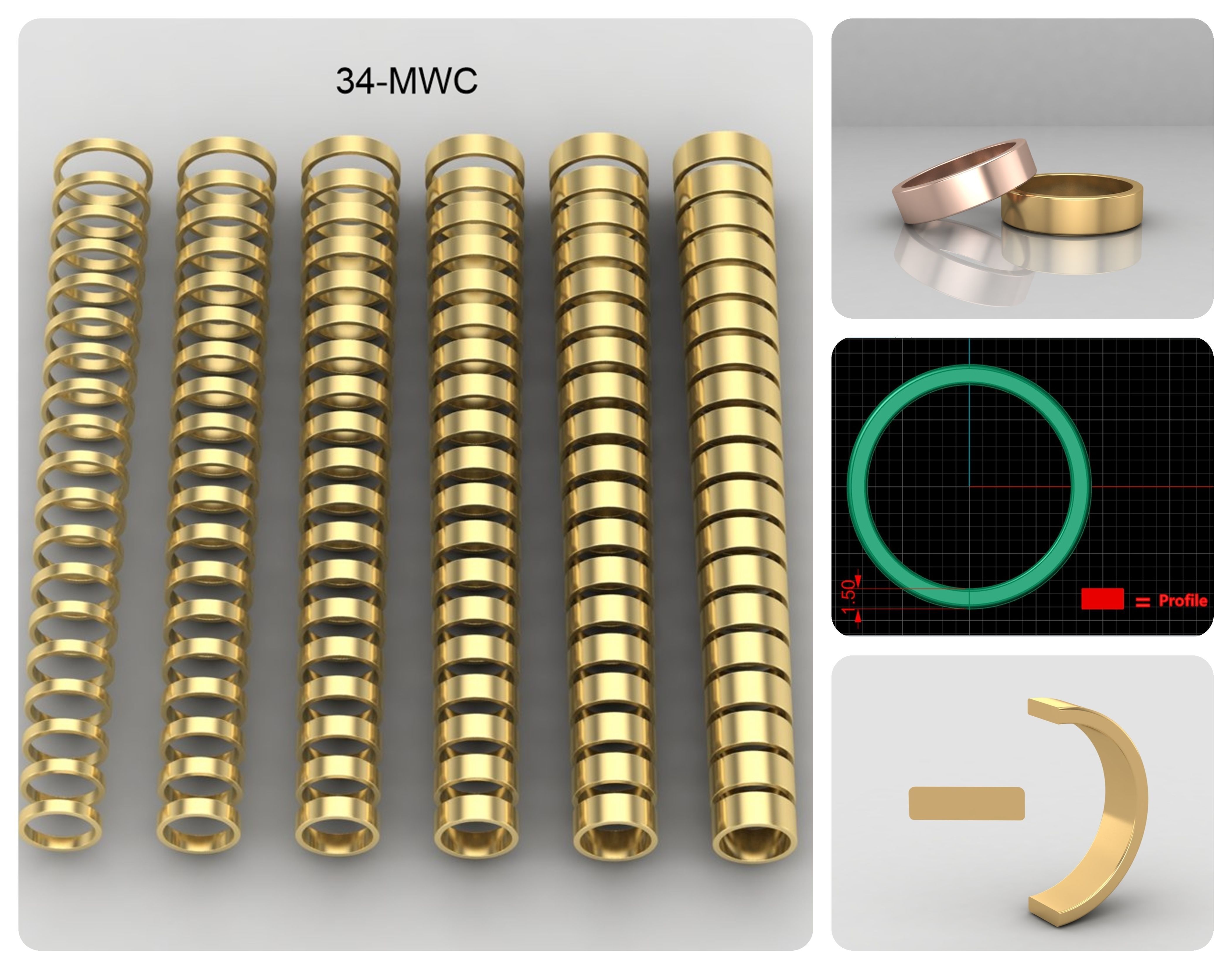 simple ring all sizes and width collection _4