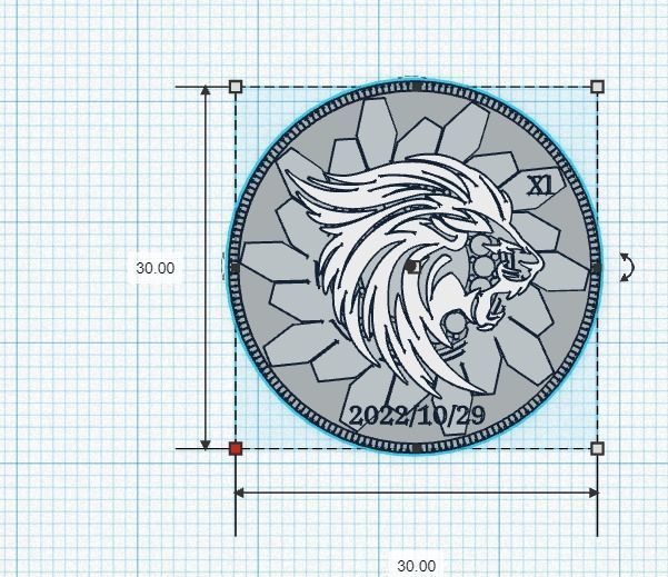 coins 2 lion coin Free 3D print model_2