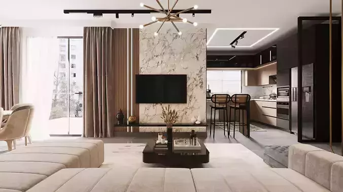 Reception And Kitchen  3D model