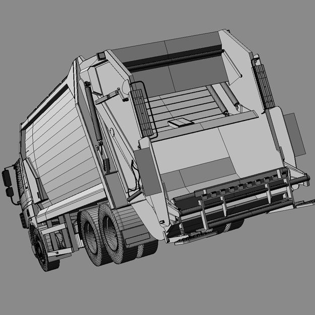 DAF CF 85 Garbage Truck 3D model_6