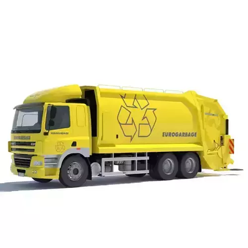 DAF CF 85 Garbage Truck 3D model DAF CF 85 Garbage Truck 3D model