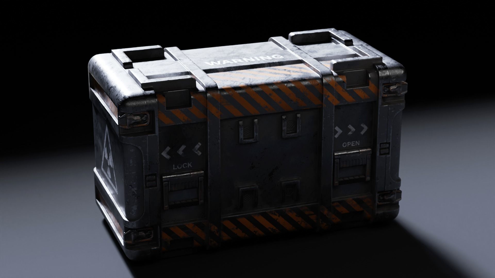 Sci-fi Box Low-poly 3D model_5