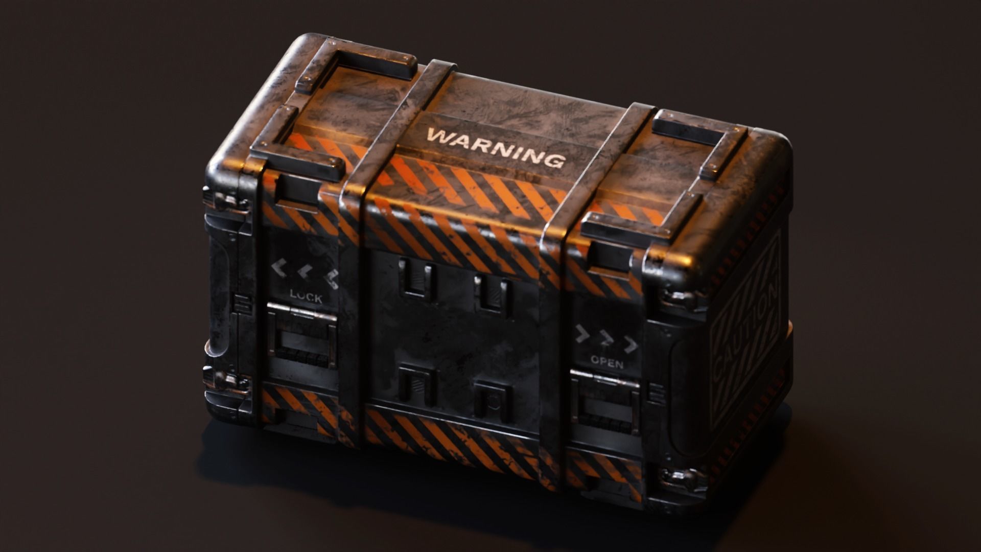 Sci-fi Box Low-poly 3D model_7