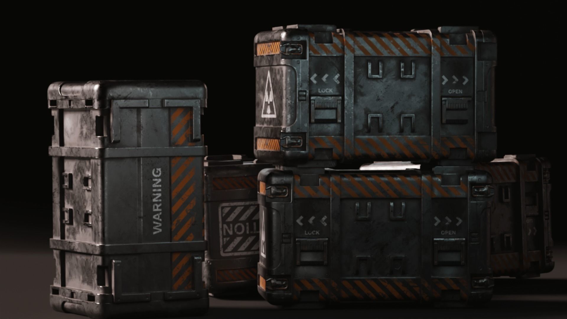 Sci-fi Box Low-poly 3D model_12