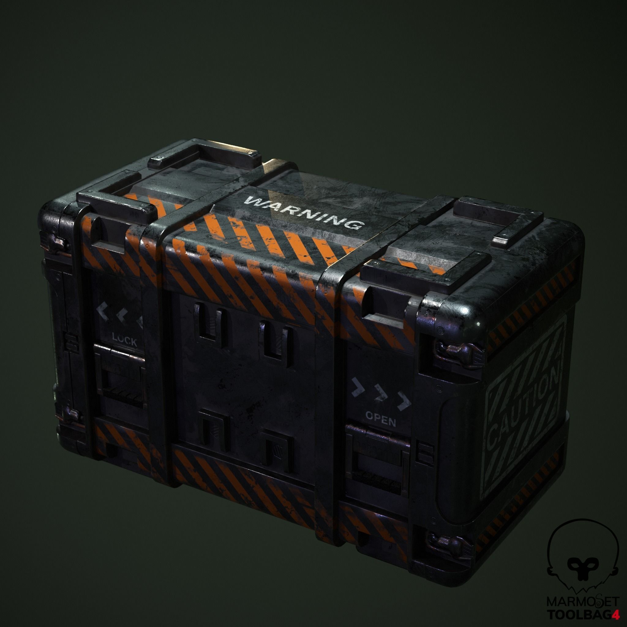 Sci-fi Box Low-poly 3D model_4