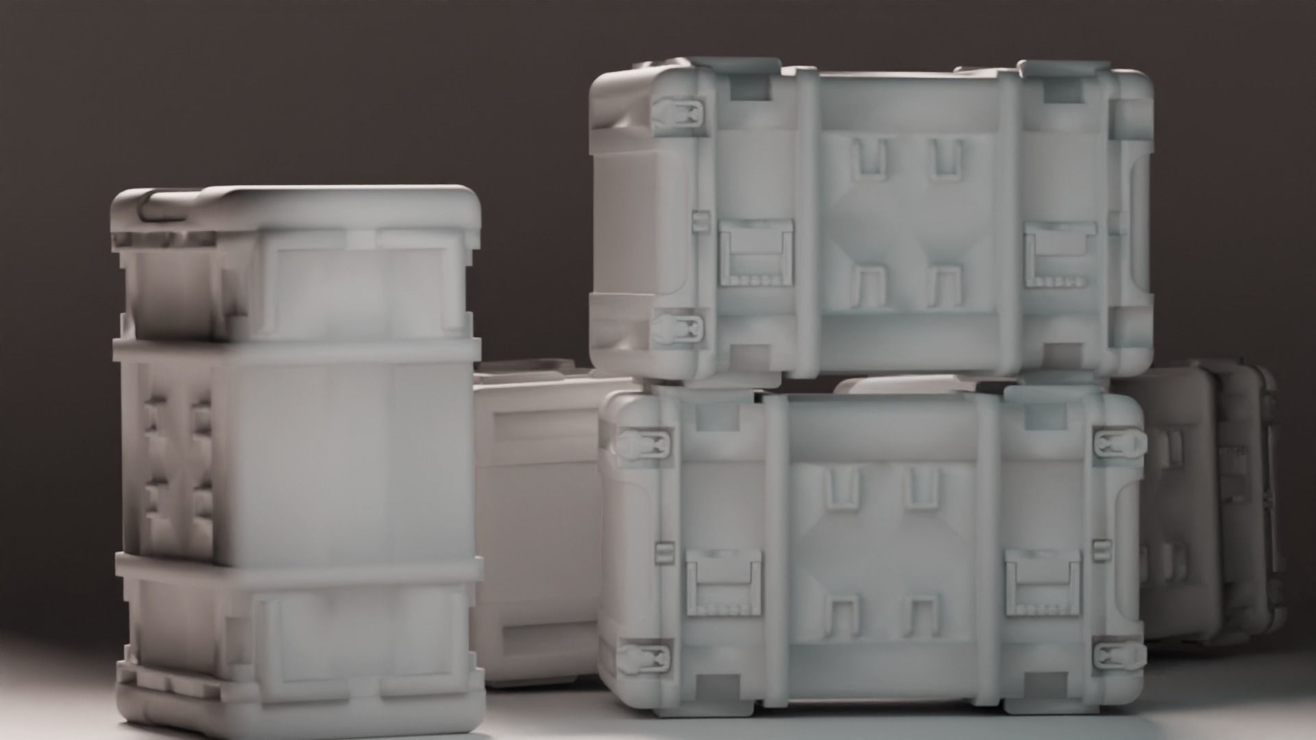 Sci-fi Box Low-poly 3D model_13