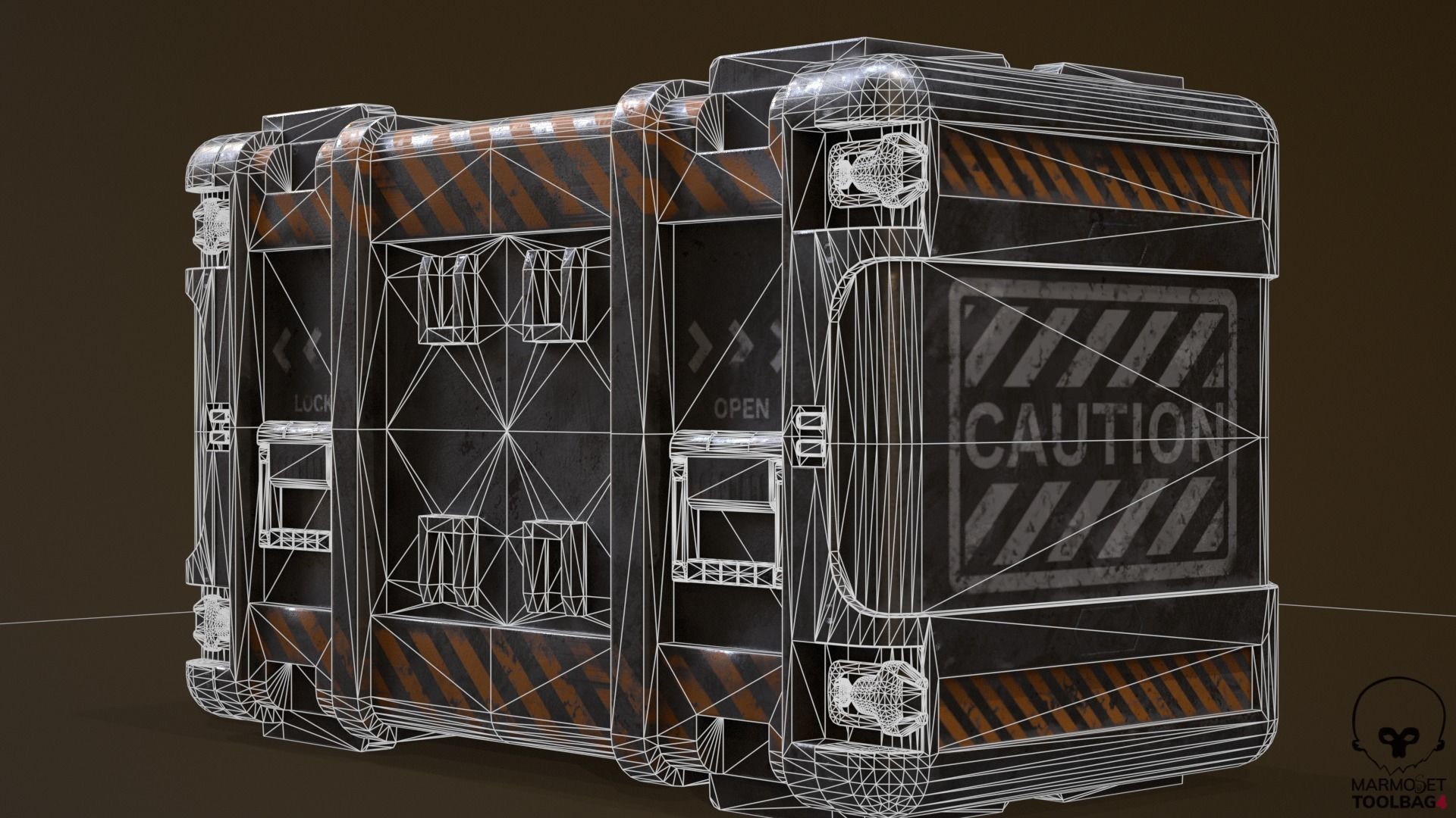 Sci-fi Box Low-poly 3D model_14