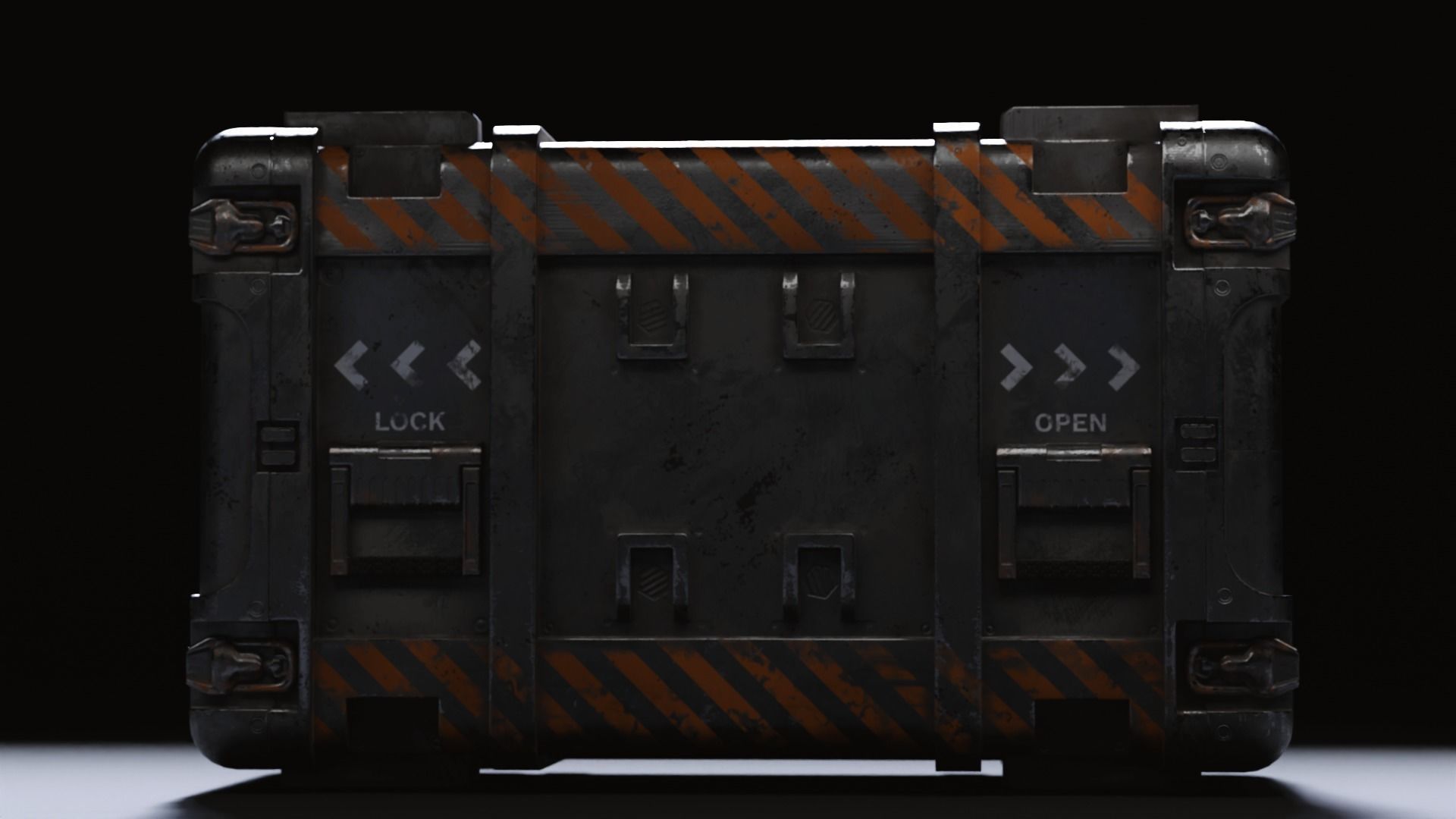 Sci-fi Box Low-poly 3D model_6