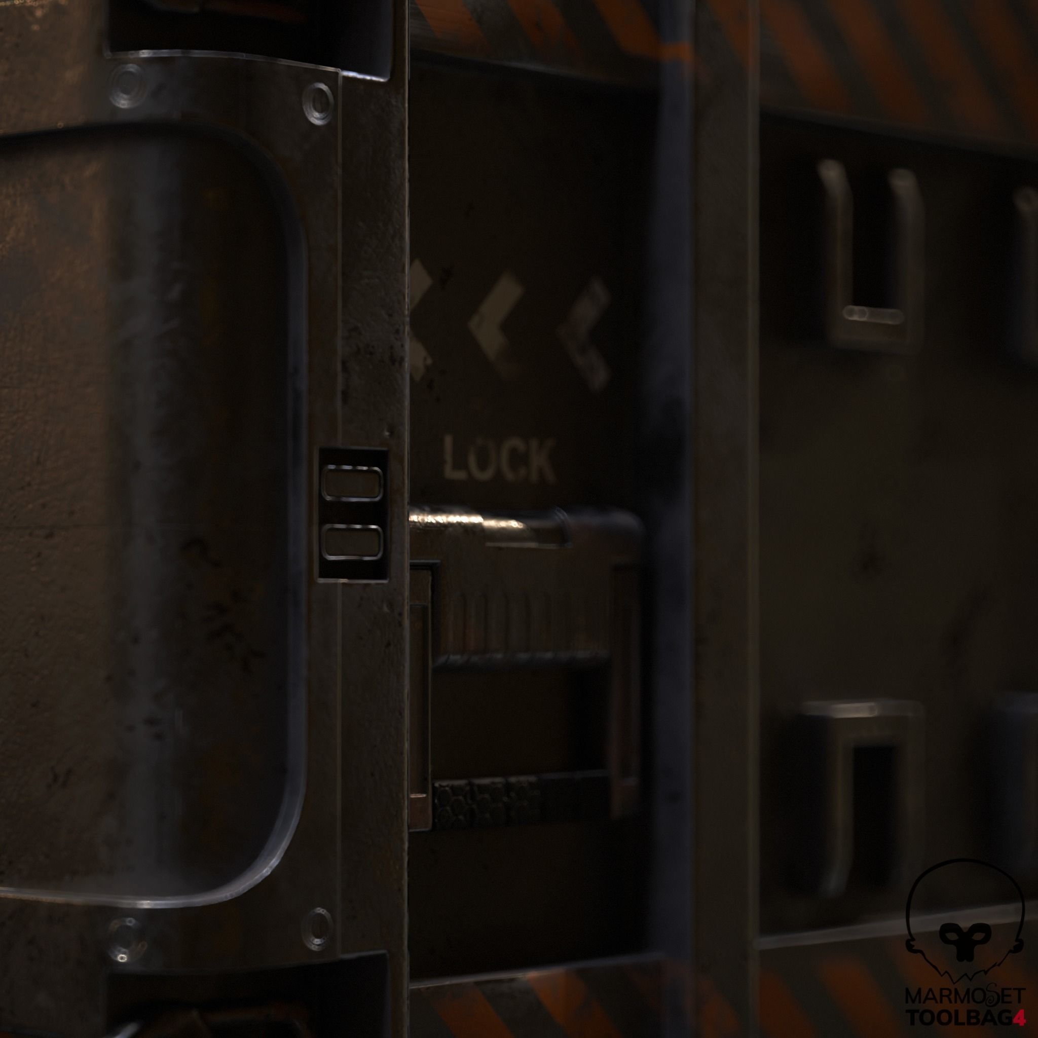 Sci-fi Box Low-poly 3D model_10