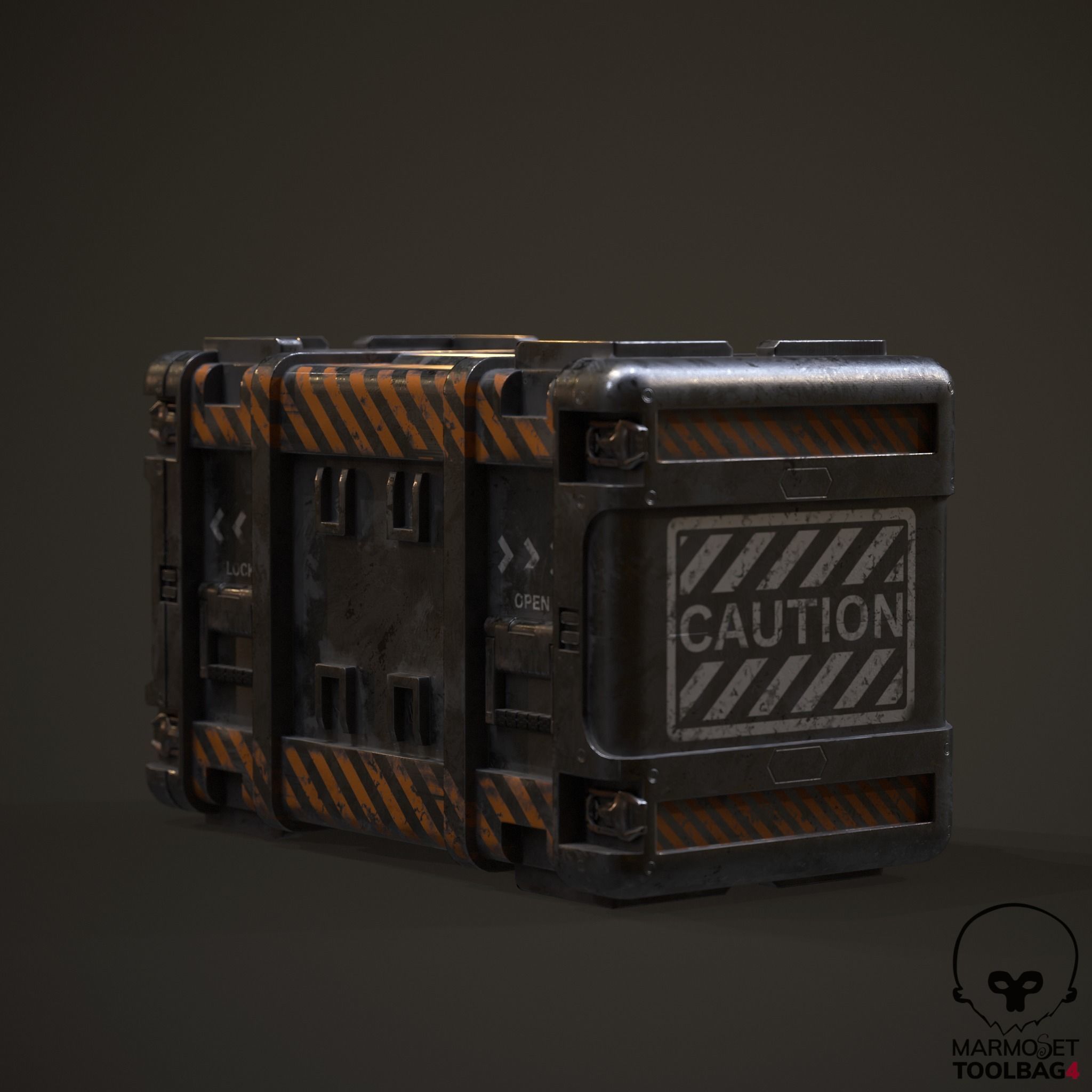 Sci-fi Box Low-poly 3D model_8