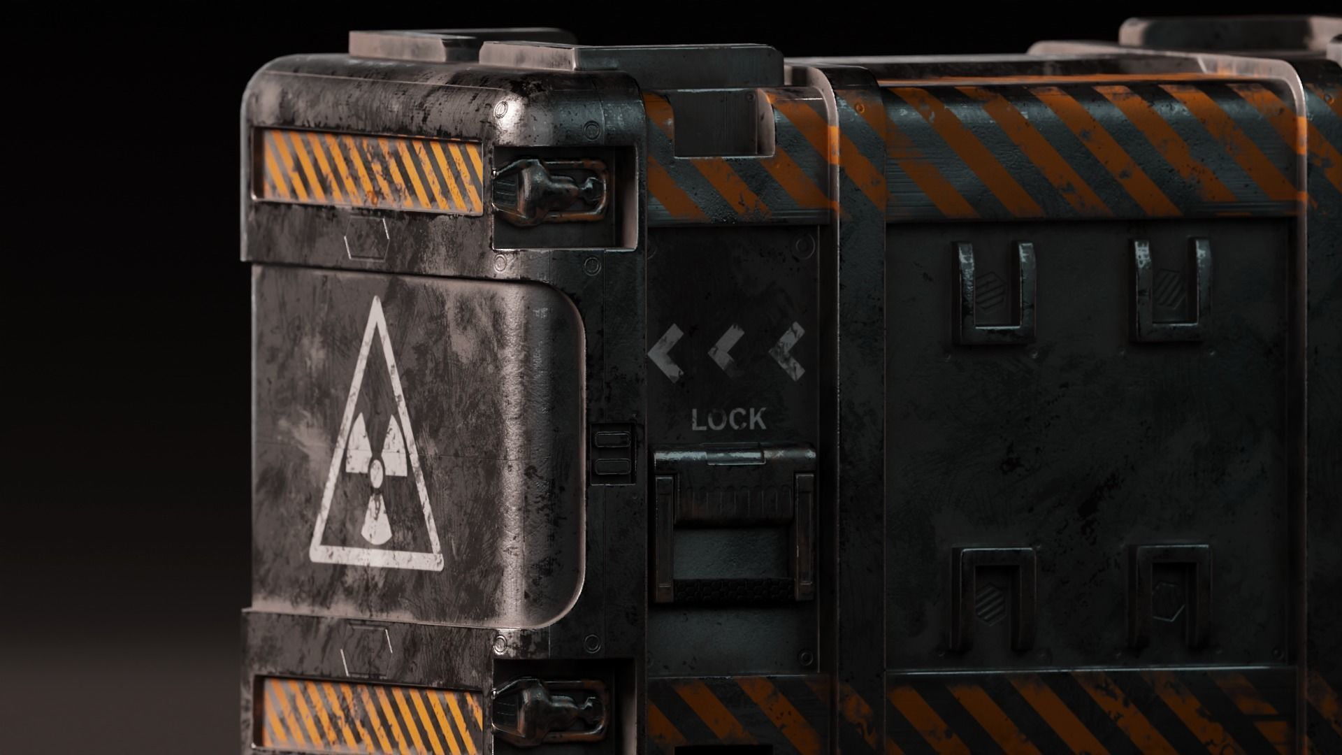 Sci-fi Box Low-poly 3D model_9