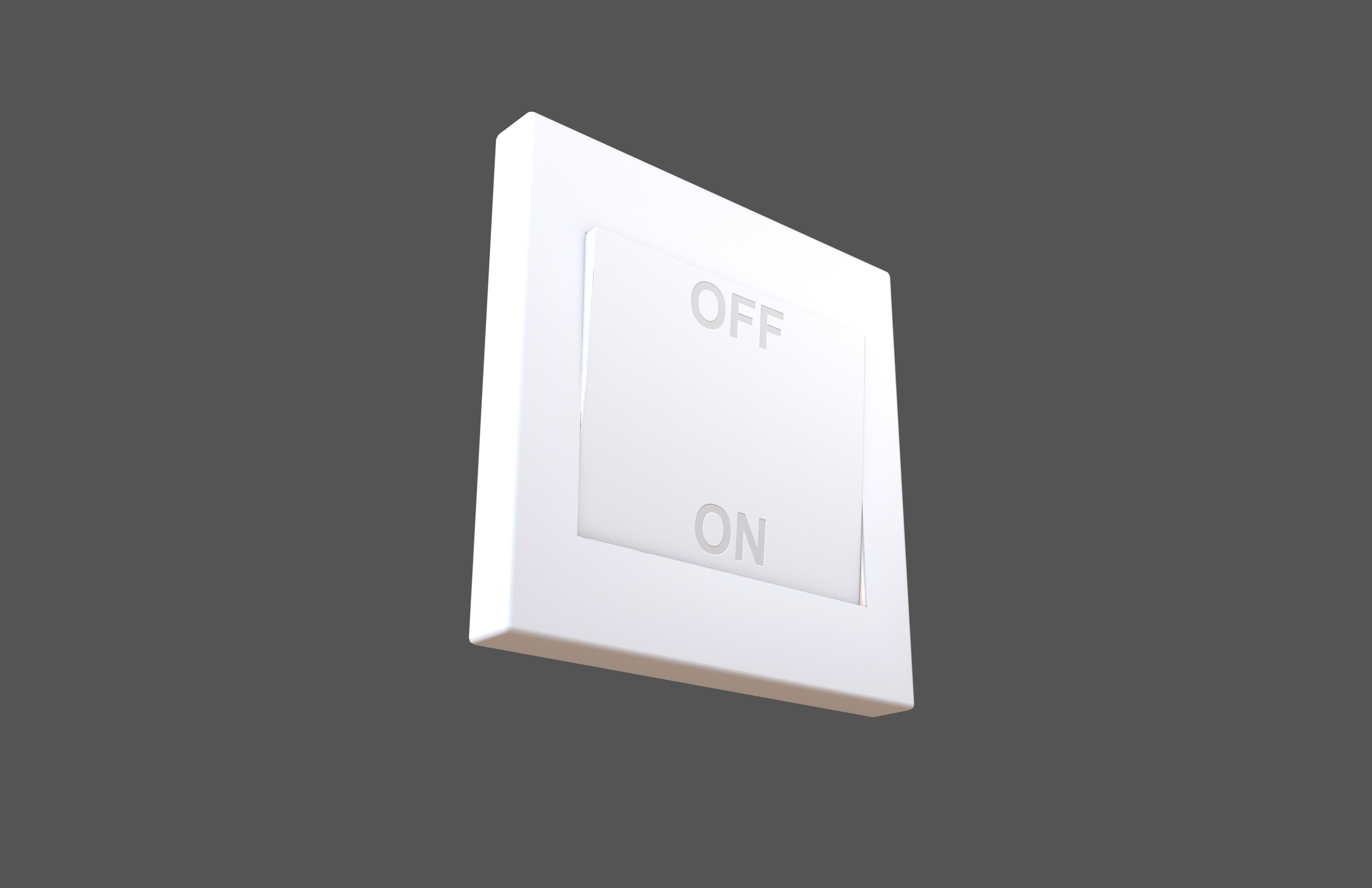 Light Switch With On Off Sign v1 001 Low-poly 3D model_3