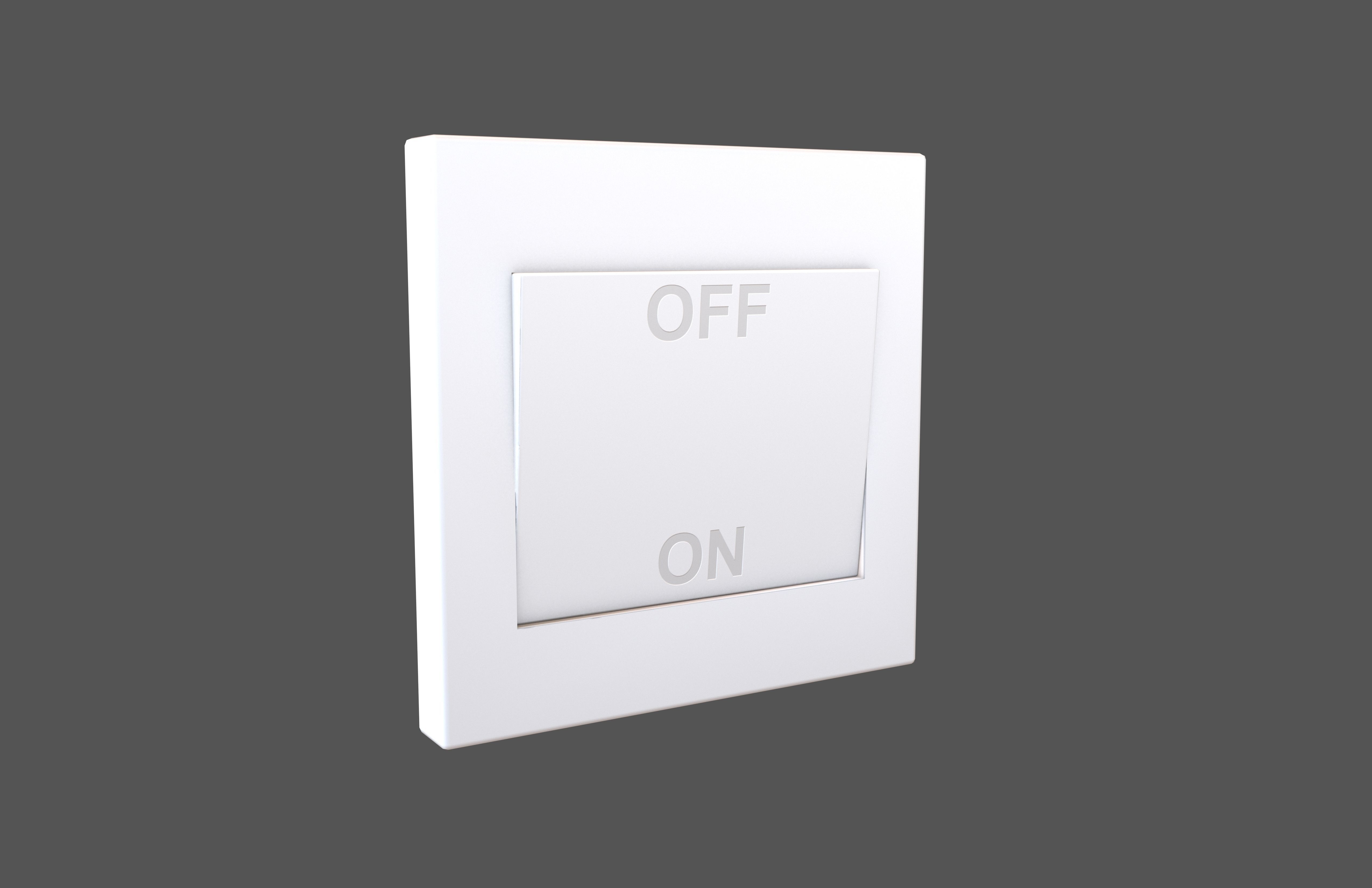 Light Switch With On Off Sign v1 001 Low-poly 3D model_1