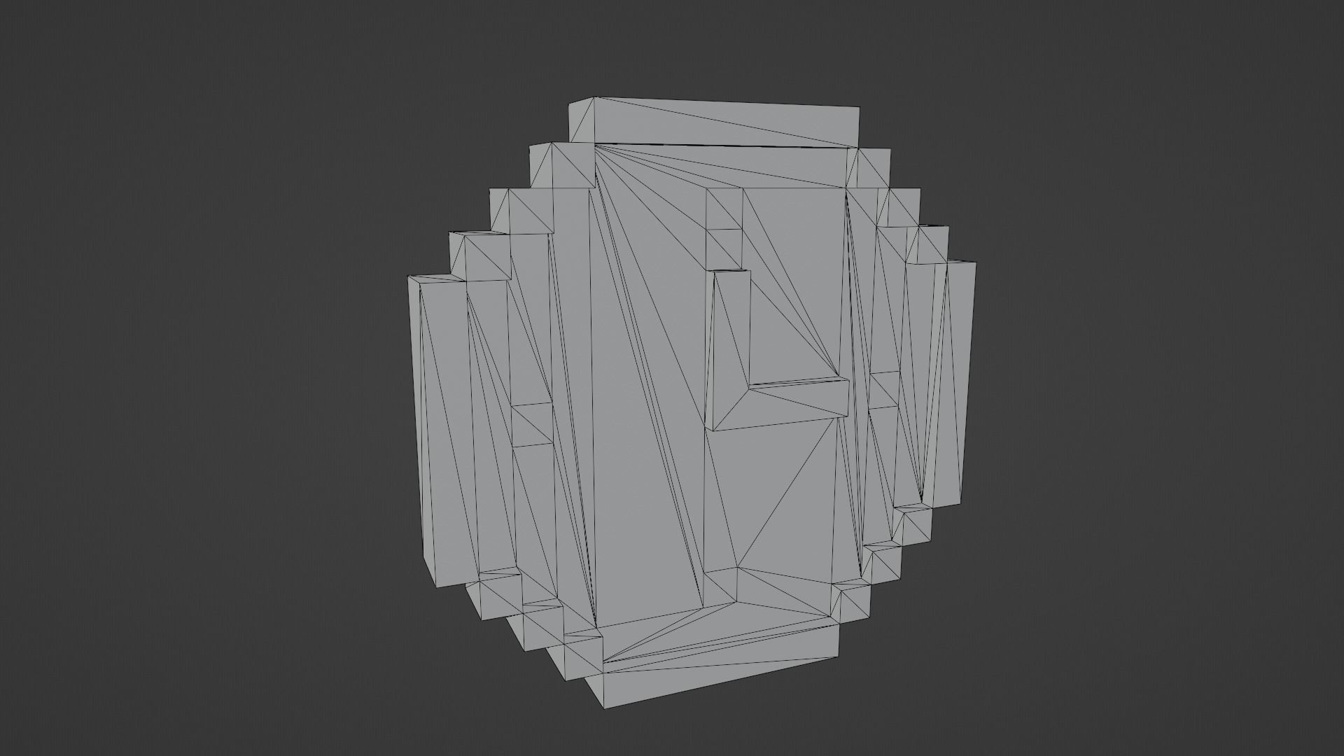 Voxel Pink Clock Low-poly 3D model_13