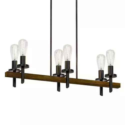 Tavern 6 light fixture with six lights hanging from it