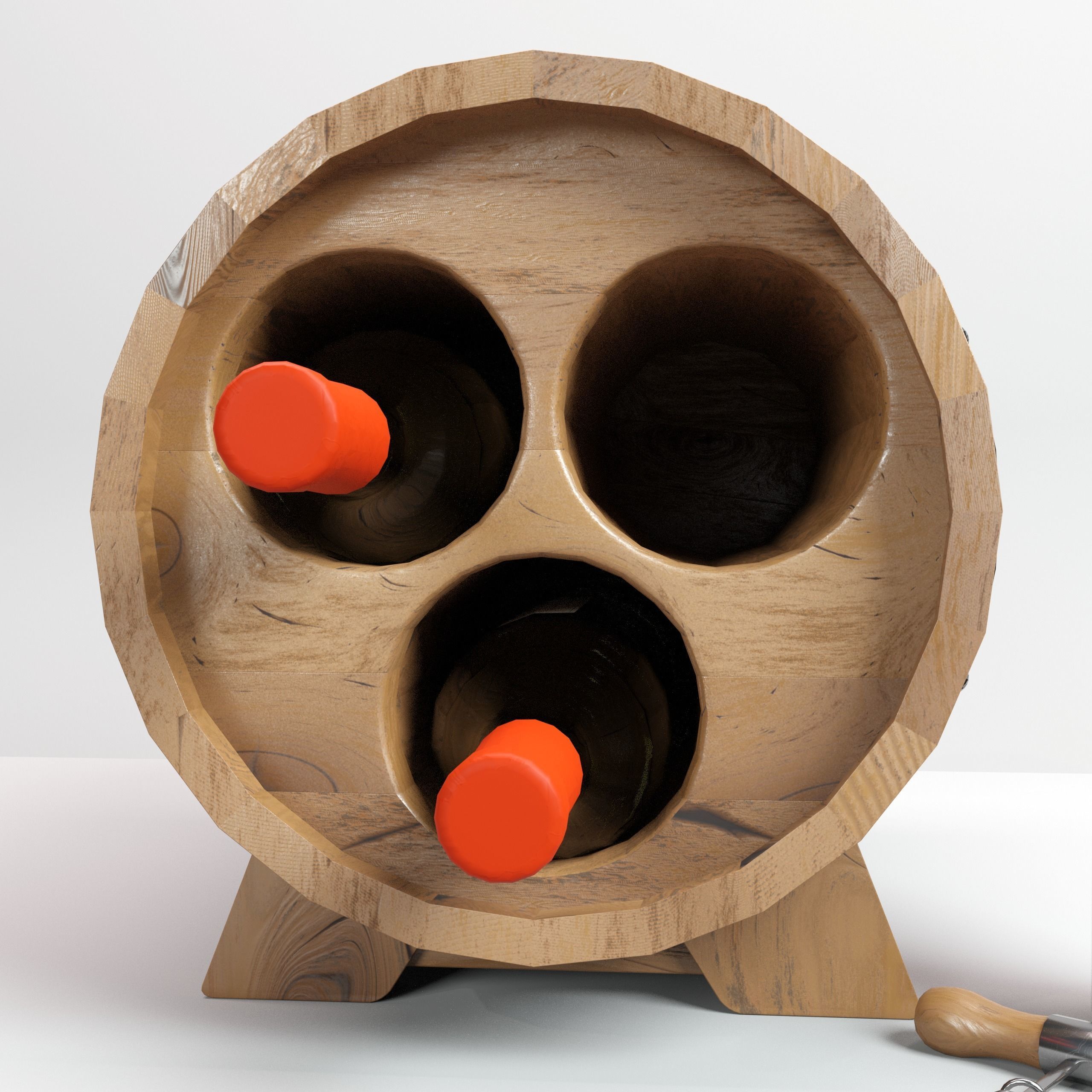 Wine Rack 3D  Wine Shelf  B-1 3D model_5