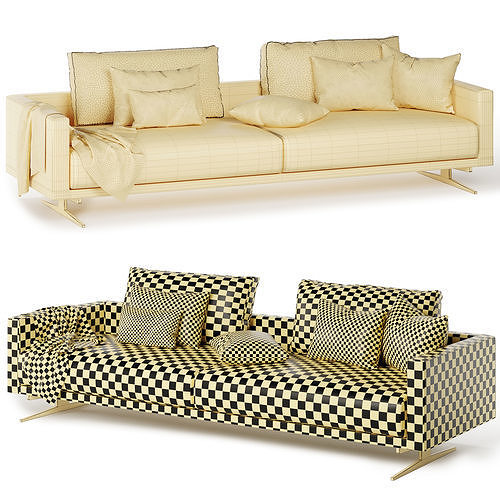 campiello sofa by flexform 3D model 6