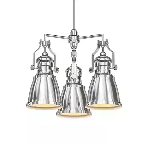 Chadwick 3 three light chandelier with chrome shades