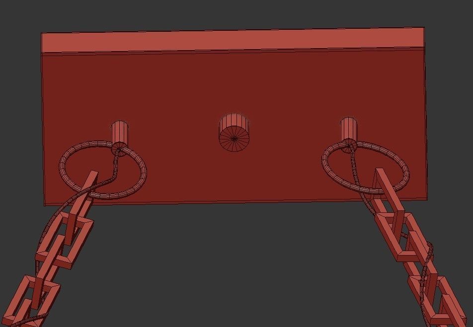 Dwelling 5 light rectangular pendant in polished nickel 3D model_3