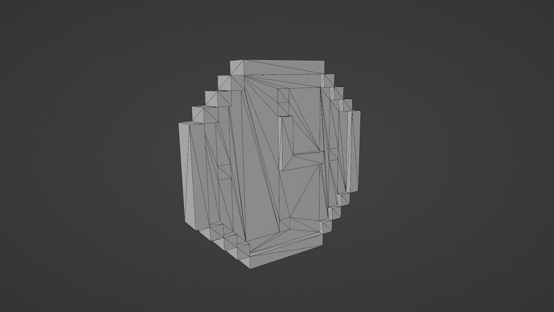 Voxel Black Clock Low-poly 3D model_12