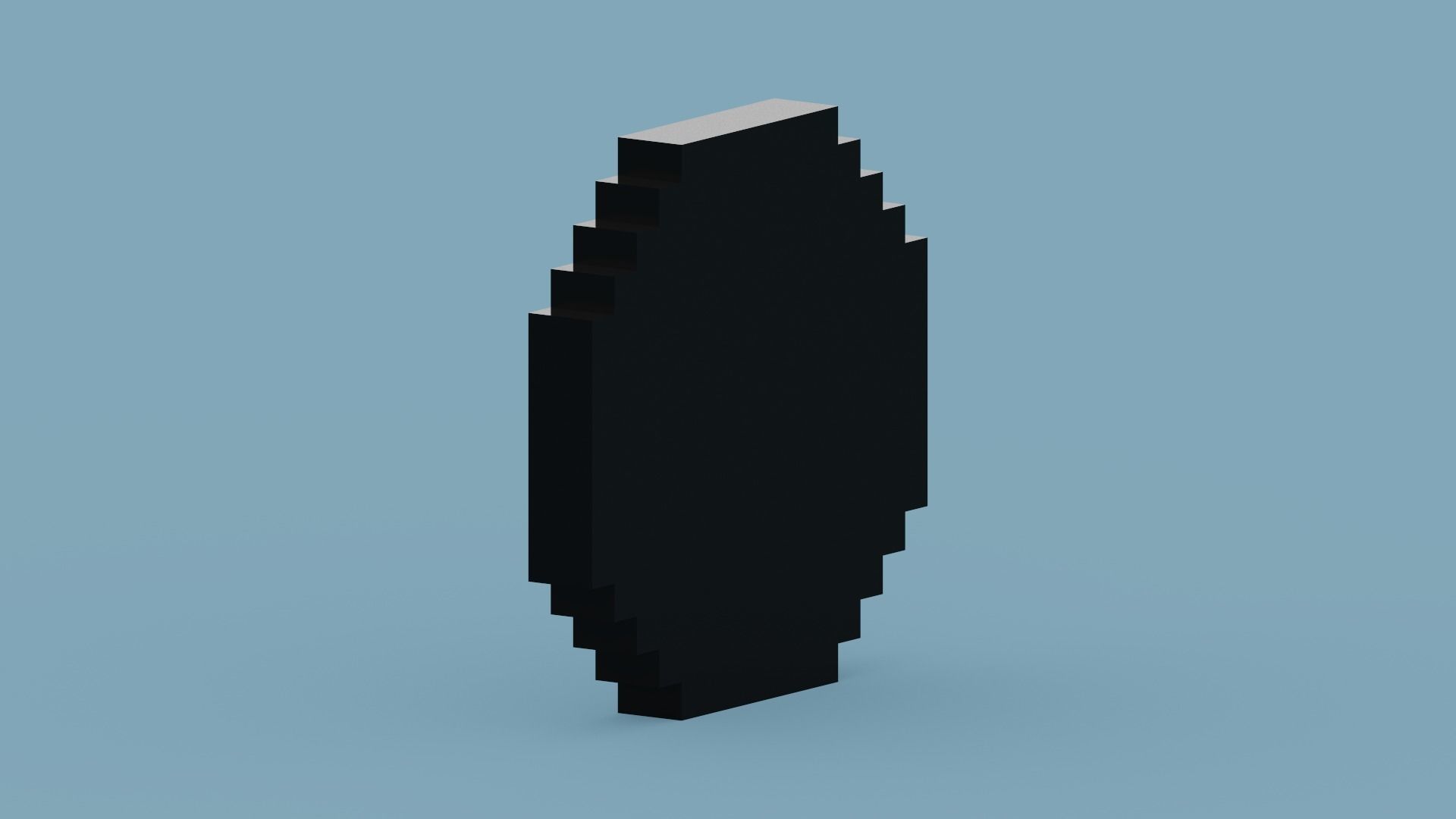 Voxel Black Clock Low-poly 3D model_5